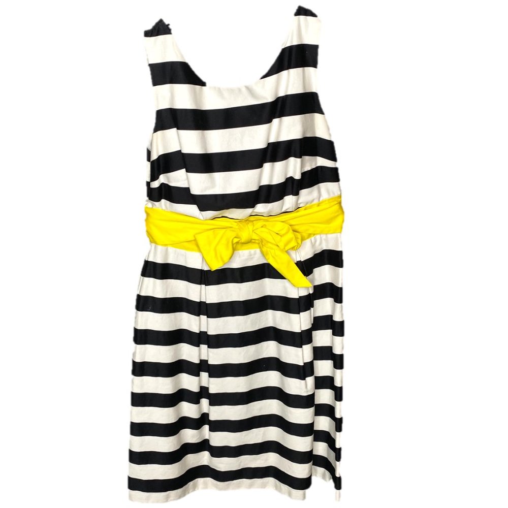 Black & White Striped Casual Brunch Dress